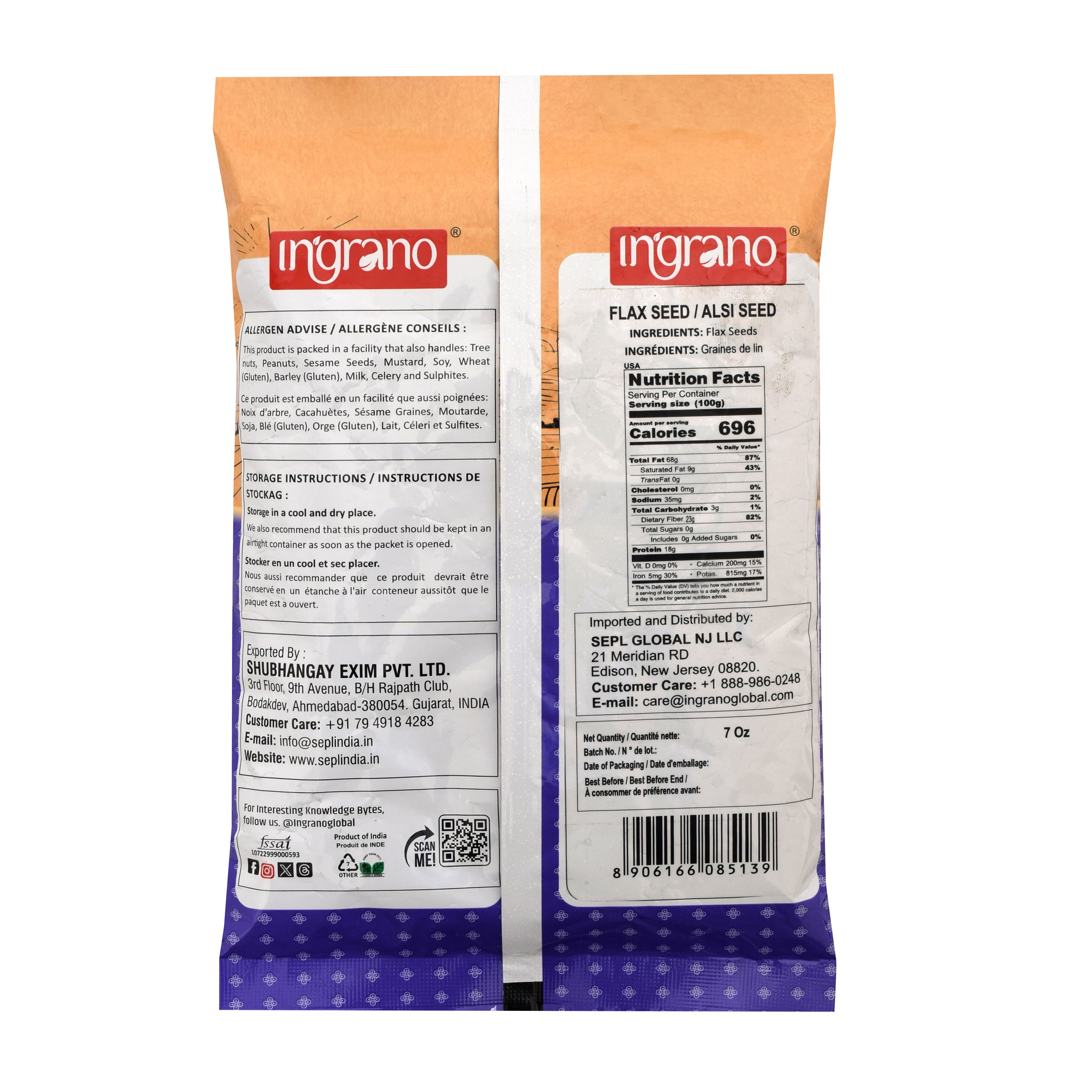 Alsi (Flax Seeds) Unroasted